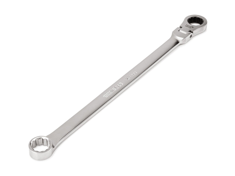 23 mm Long Fixed/Flex Head 12-Point Ratcheting Box End Wrench