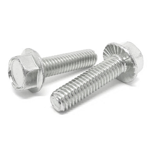 1/2-13x2-1/4" 18-8 Stainless Steel Serrated Hex Flange Bolts