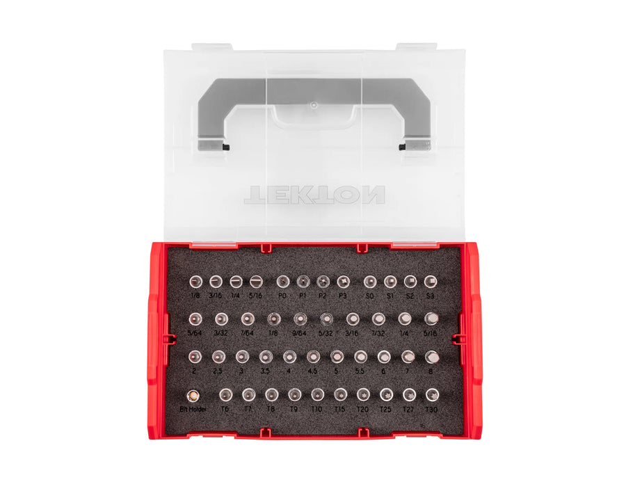 1/4 Inch Drive Bit Socket Set with Mini Stacking Tool Box (44-Piece)