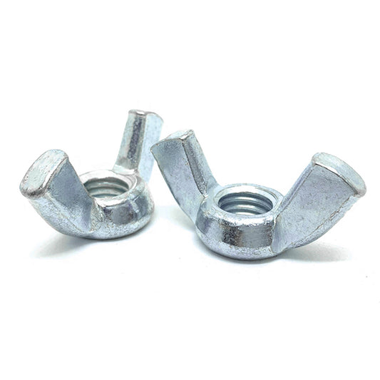 #10-24 Steel Wing Nuts Zinc Clear
