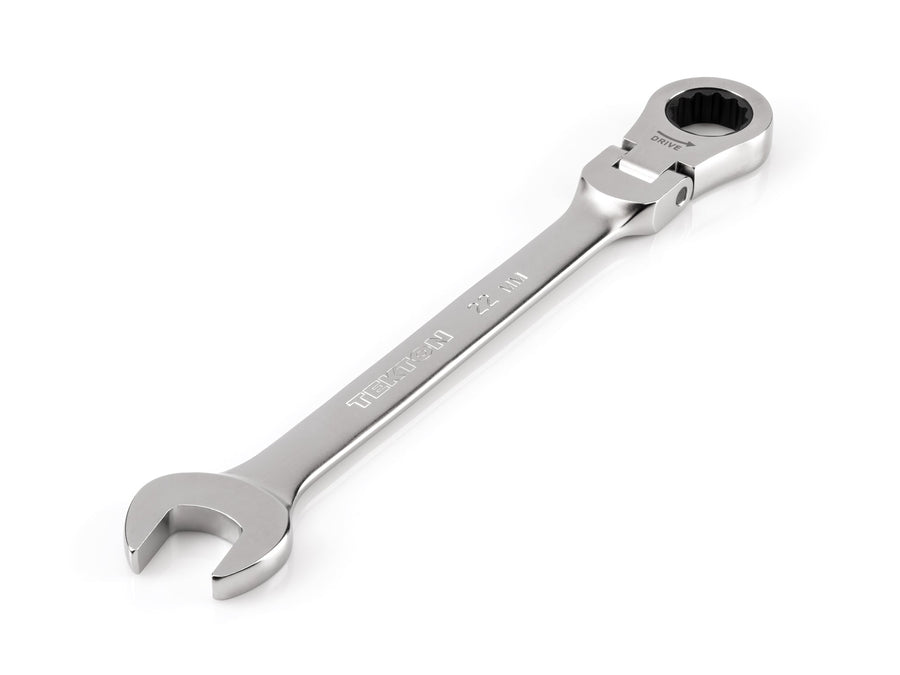22 mm Flex Head 12-Point Ratcheting Combination Wrench