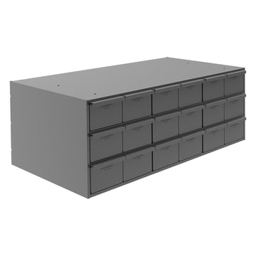18 Drawers, 17-1/4" Deep, Gray