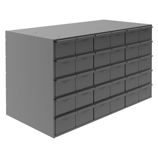 30 Drawers, 17-1/4" Deep, Gray