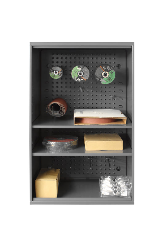 Abrasive Storage Cabinet With Pegboard