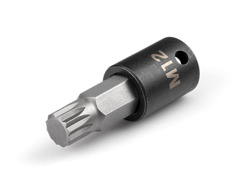 3/8 Inch Drive x M12 Triple Square Impact Bit Socket