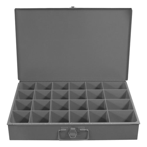 Large, Steel Compartment Box, 24 Opening