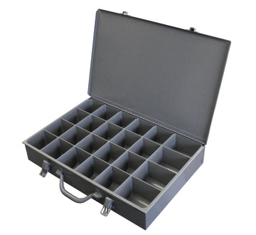 Large, Steel Compartment Box, 24 Opening