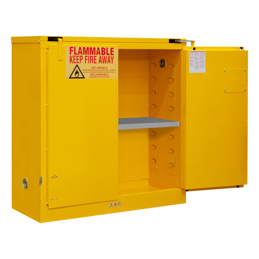Flammable Storage, 30 Gallon, Self Close