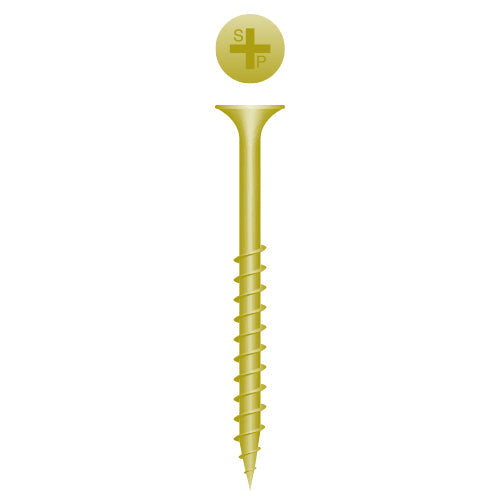 #10 Strong-Point Bugle Head 10 x 5, PH, Coarse, Zinc Yellow