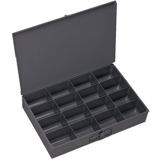 Large, Steel Compartment Box, 16 Opening