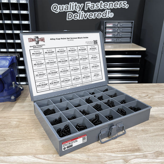 Inch Alloy Steel Cup Point Allen Socket Set Screw Black Oxide - 1441 PCS