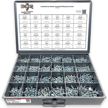 Unslotted Hex Washer Head Self Drilling Screws Zinc - 2931 PCS