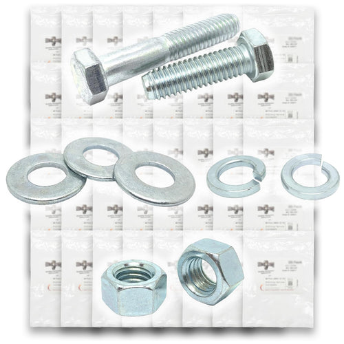Inch Grade 5 Hex Cap Screws, Hex Nuts, Flat & Lock Washers - 334 PCS