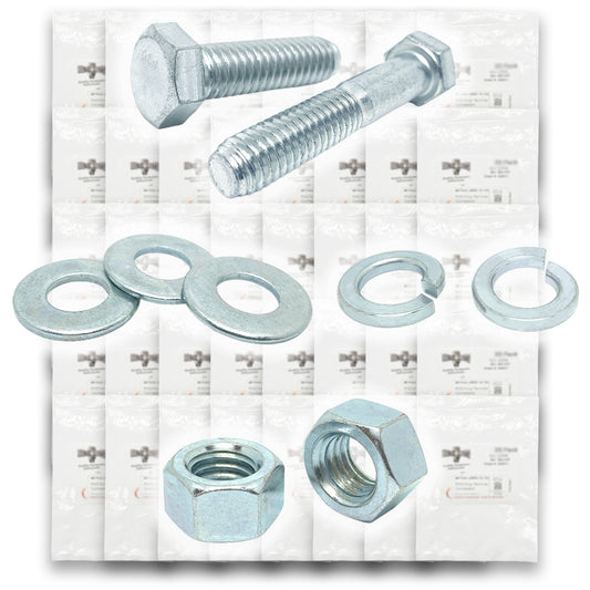 Metric Class 10.9 Hex Cap Screws, Hex Nuts, Flat & Lock Washers - 574 PCS