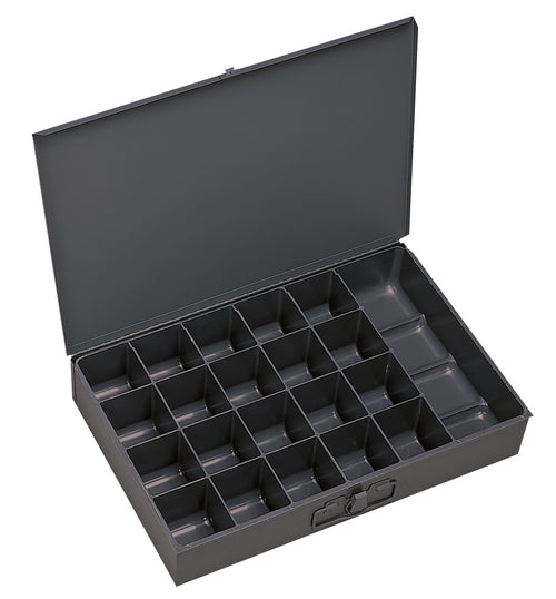 Small Steel Compartment Box, 21 Openings