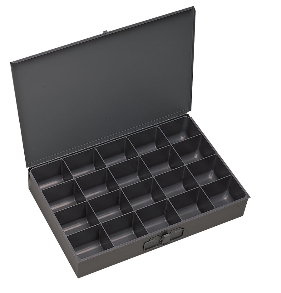 Small Steel Compartment Box, 20 Opening