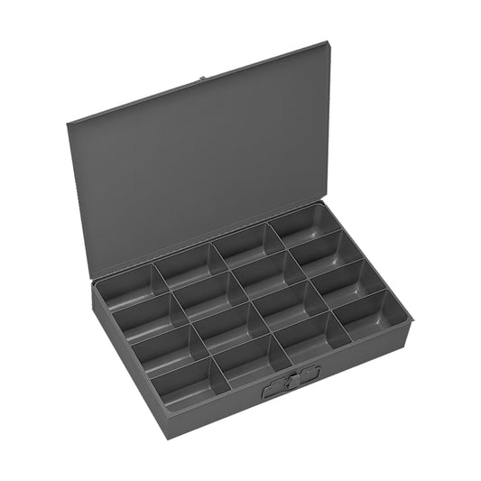 Small, Steel Compartment Box, 16 Opening