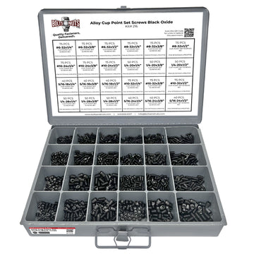 Inch Alloy Steel Cup Point Allen Socket Set Screw Black Oxide - 1441 PCS