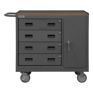 Mobile Bench Cabinet,1 Shelf, Hard Board