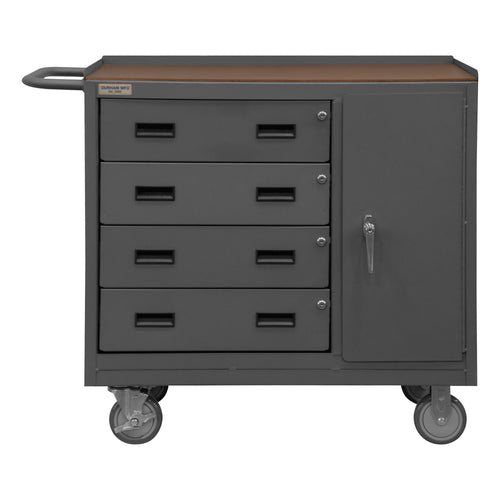 Mobile Bench Cabinet,1 Shelf, Hard Board