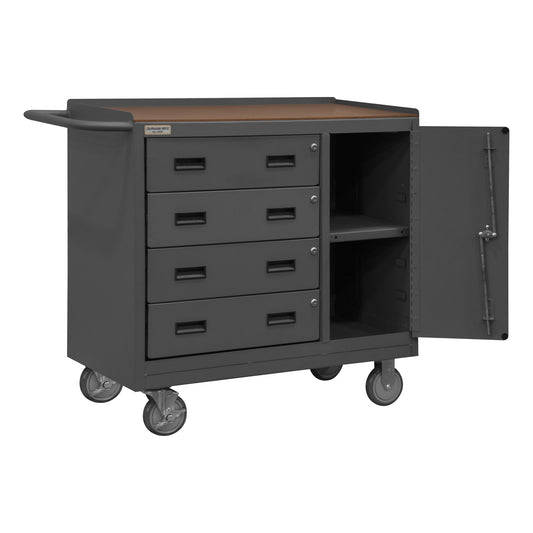 Mobile Bench Cabinet,1 Shelf, Hard Board