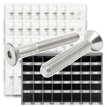 316 Stainless Steel Flat Head Socket Cap Screws - 1656 PCS