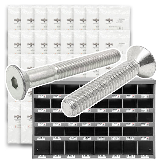 Metric Stainless A4-70 Flat Head Socket Cap Screws  - 1511 PCS
