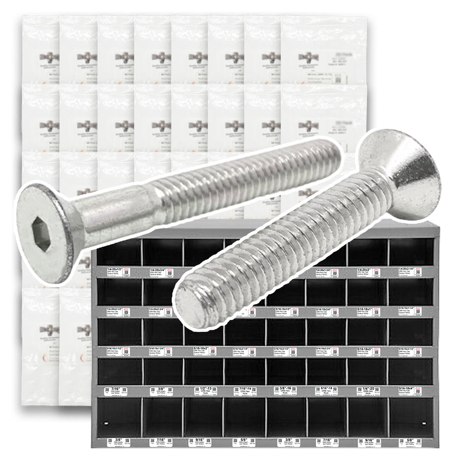 Metric Stainless A4-70 Flat Head Socket Cap Screws  - 1511 PCS