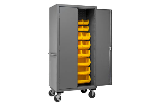 Mobile Cabinet, 30 Yellow Bins