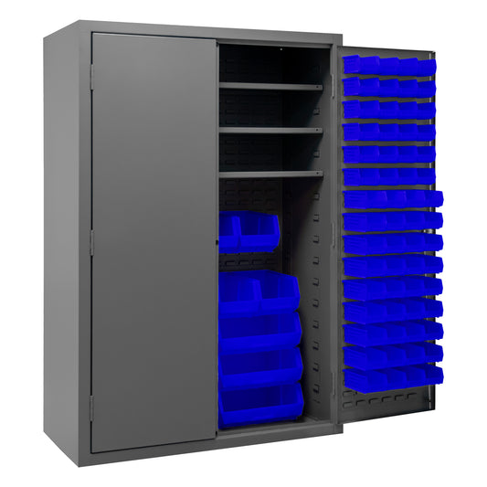 Cabinet, 3 Shelves, 138 Blue Bins