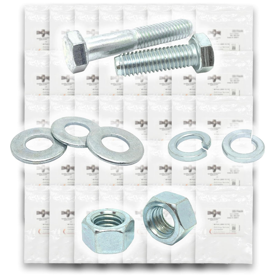 Inch Grade 5 Hex Cap Screws, Hex Nuts, Flat & Lock Washers - 573 PCS