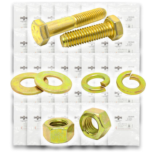 Inch Grade 8 Fine Hex Cap Screws, Hex Nuts, Flat & Lock Washers - 573 PCS