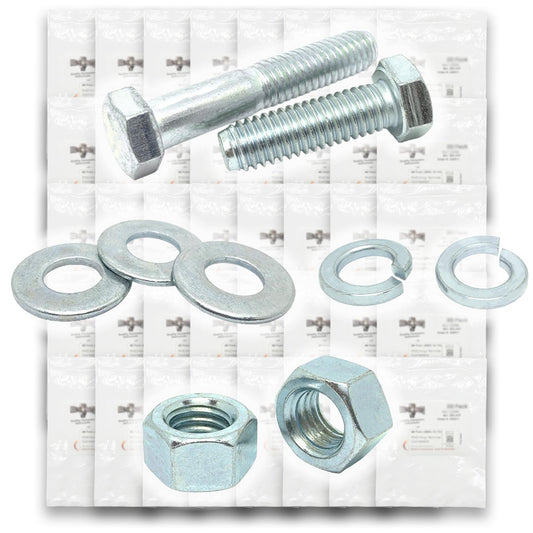 Inch Grade 5 FINE Hex Cap Screws, Hex Nuts, Flat & Lock Washers - 573PCS