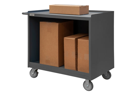 Mobile Bench Cabinet, Steel Top, No Door