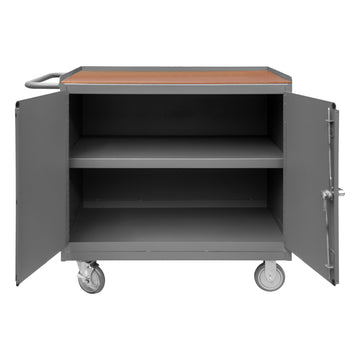 Mobile Bench Cabinet, Hard Board Top