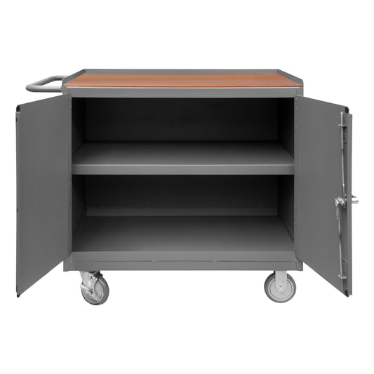 Mobile Bench Cabinet, Hard Board Top