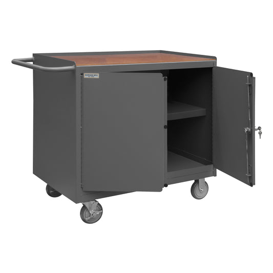 Mobile Bench Cabinet, Hard Board Top