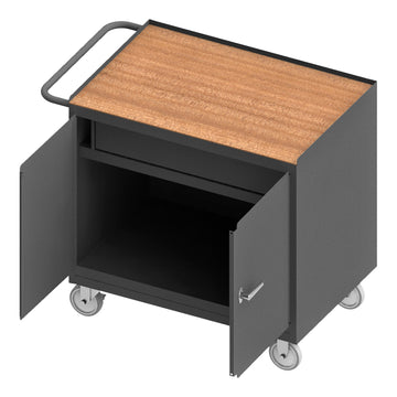 Mobile Bench Cabinet, Hard Board, 2 Door