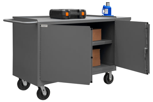 Mobile Bench Cabinet, 1 Shelf, 2 Doors