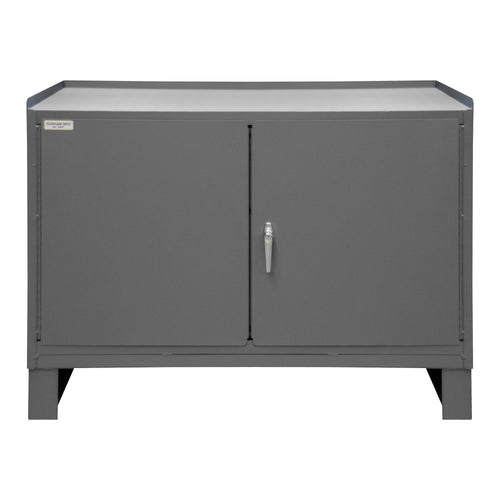 Stationary Workstation, 2 Shelf, 2 Doors