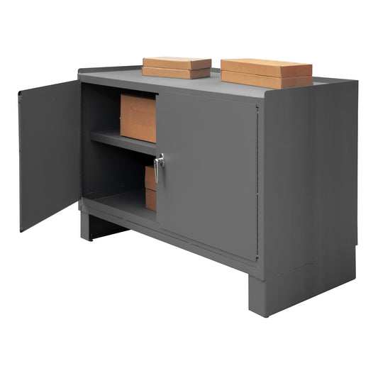 Stationary Workstation, 2 Shelf, 2 Doors