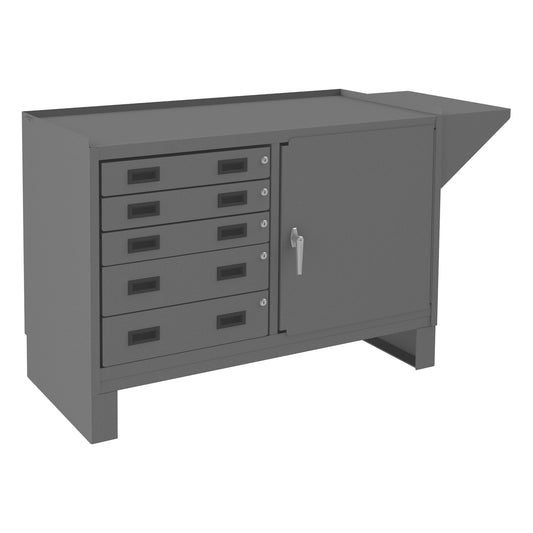 Stationary Workstation, 5 Drawers