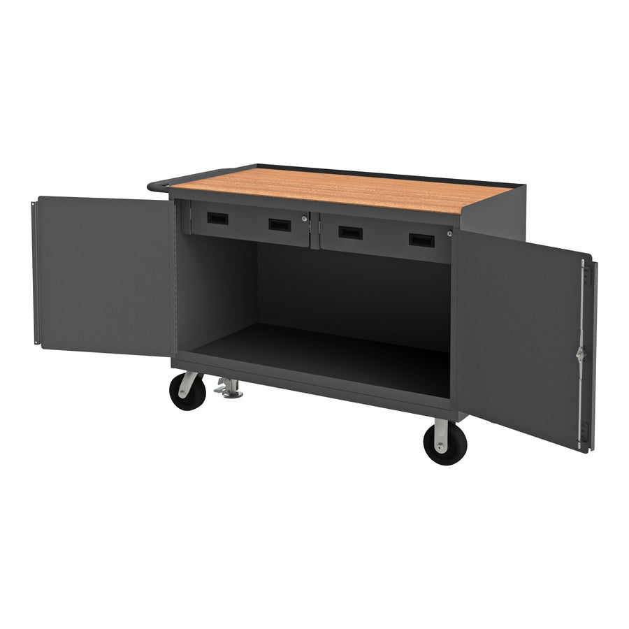 Mobile Bench Cabinet, 2 Drawer, Board