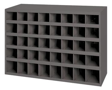 9" Deep, 40 Opening Bin, Gray