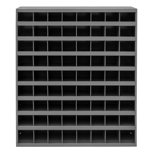9" Deep, 72 Opening Bin, Gray
