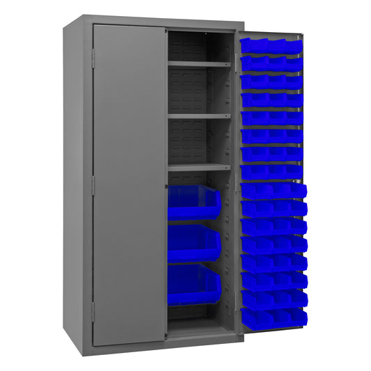 Cabinet, 3 Shelves, 102 Blue Bins