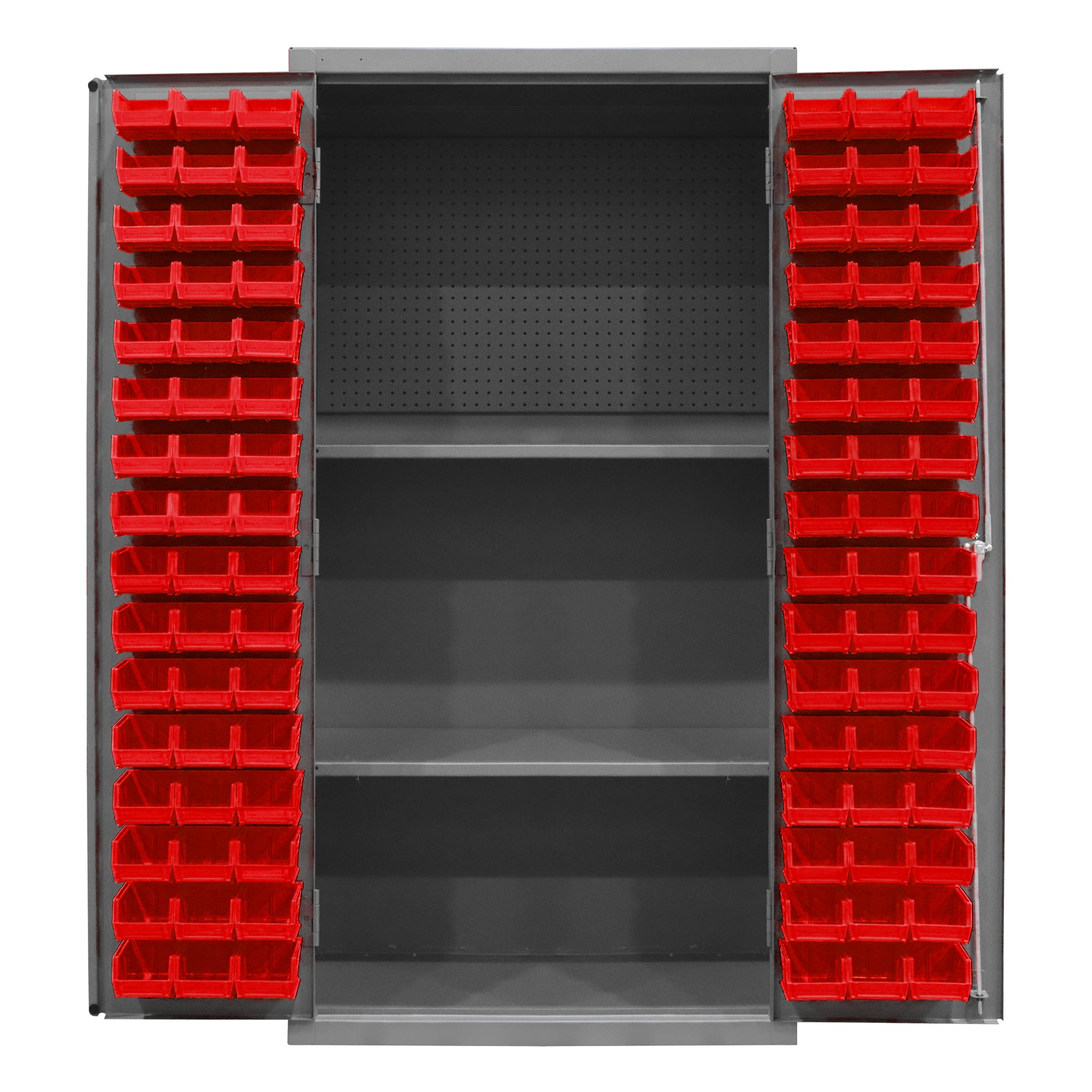 Pegboard Cabinet, 2 Shelves, 96 Bins