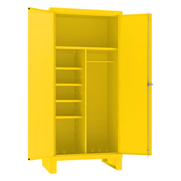 Spill Control Cabinet, 5 Shelves, Yellow
