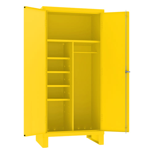 Spill Control Cabinet, 5 Shelves, Yellow