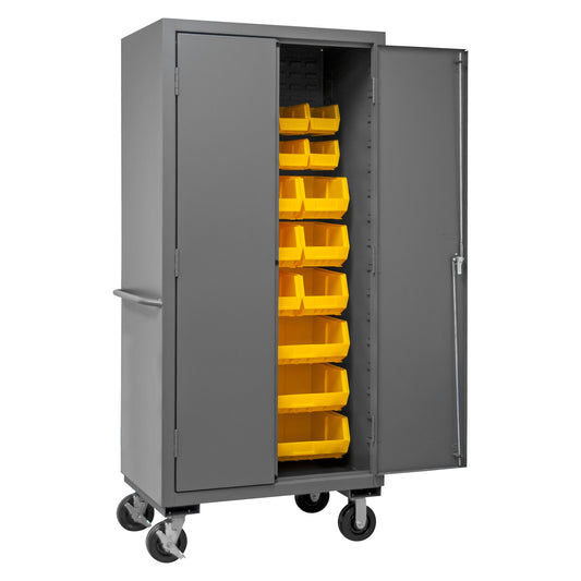 Mobile Cabinet, 30 Yellow Bins